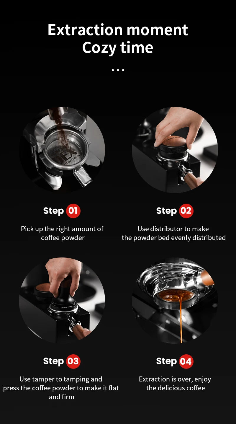 MHW-3BOMBER 30lbs Coffee Tamper Ripple Base Constant Pressure Espresso Tamper 3pcs Calibrated Spring Loaded Home Barista Tools