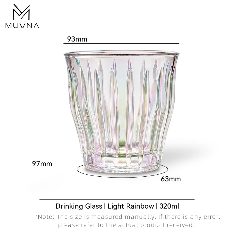 MUVNA Glass Coffee Cup 100ml 160ml 220ml 320ml Espresso Cups Coffee Accessories Anti-Scald Coffee Mugs Glass Transparent Gray