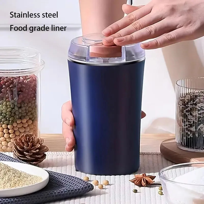 Coffee Bean Grinder Electric Kitchen Cereal Chopper New Gift 8 Blade Coffee Grinder Portable Baby Food Maker Washable Blender