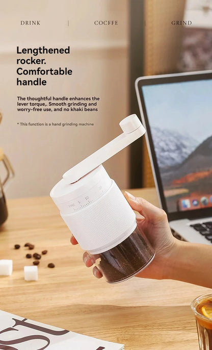 New Portable Electric Coffee Bean Grinder Household 1000mAh 30 Gears Externally Adjustable Coffee Machine Rechargeable Grinders