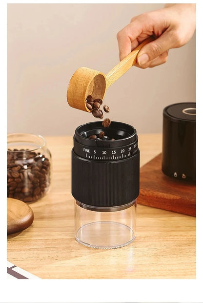 New Portable Electric Coffee Bean Grinder Household 1000mAh 30 Gears Externally Adjustable Coffee Machine Rechargeable Grinders