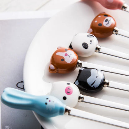 Cute Cartoon Animals Coffee Spoon Fruit Fork Cat Panda Rabbit Stirring  s Milk Scoop Children Soup Dinnerware