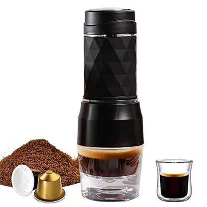 Cafelffe 3 In1 Portable Coffee Machine Hot/Cold Water Manual Espresso Maker For Capsule & Ground Hand Press Brewer hiking Travel