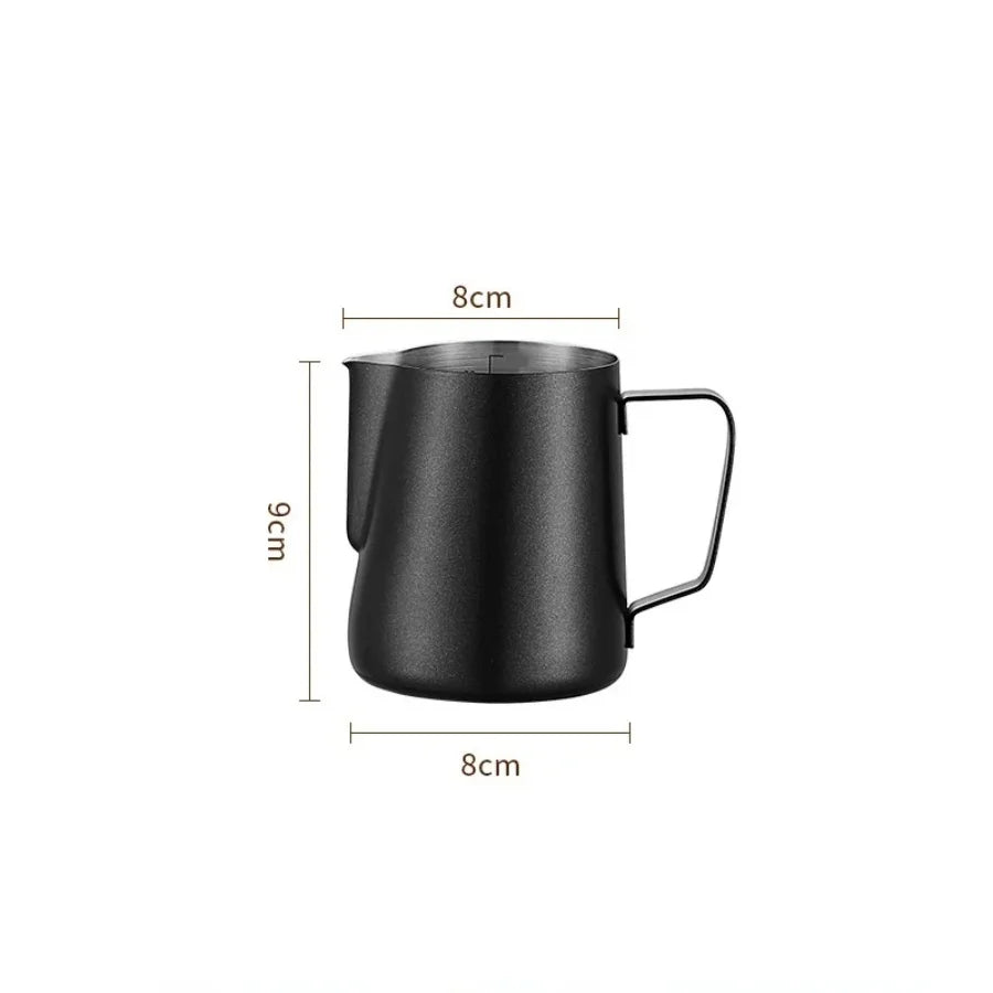 Coffee Milk Frothing Pitcher Jug 304 Stainless Steel With Scale Latte Steam Coffee Paint Process Kitchen Cafe Accessories