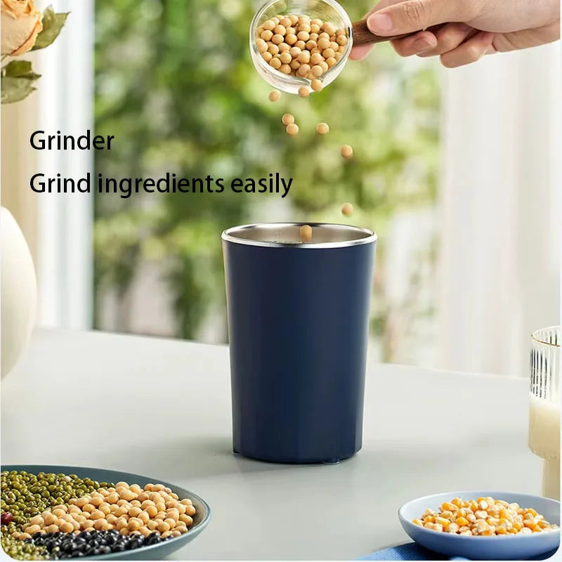 Coffee Bean Grinder Electric Kitchen Cereal Chopper New Gift 8 Blade Coffee Grinder Portable Baby Food Maker Washable Blender