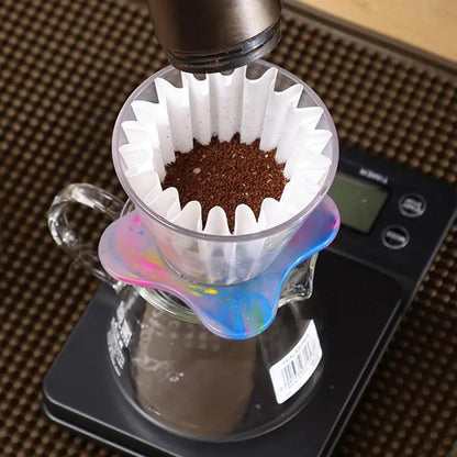 Coffee Filter Holder Resin Rainbow Portable Coffee Maker Pour Over Coffee Maker Coffee Dripper Brewer Glass Coffee Pot Decanter