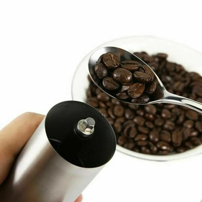 Manual Coffee Grinder; Ceramic Burr Coffee Bean Grinder; Portable Hand Mills Fashion Coffee Bean Salt Pepper Spice Stainless Ste