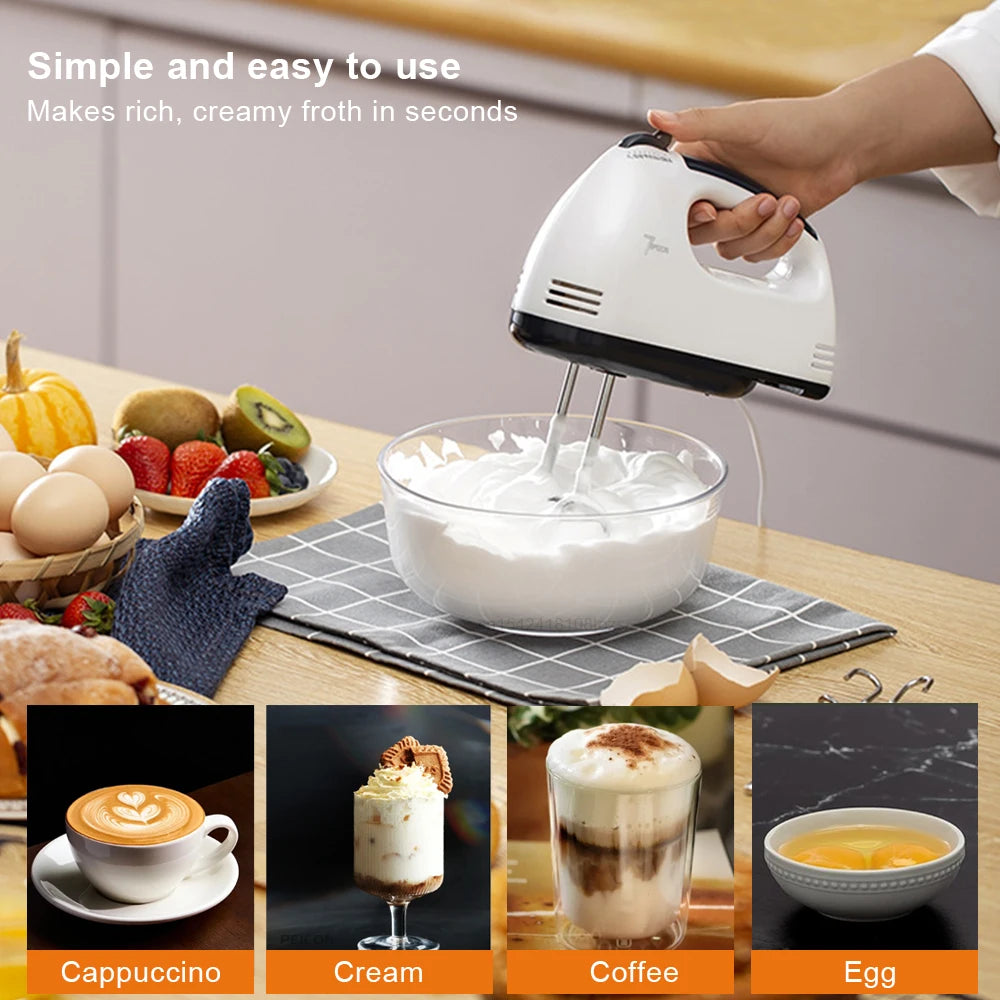 Electric Egg Beater Handheld Cream Blender Portable Household Kitchen Automatic Mixer for Coffee Milk Frother Foamer Machine