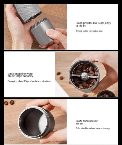 Manual Coffee Grinder with Stainless Steel Grinding Core All Metal Body Hand Brewed Coffee Portable Coffee Accessories