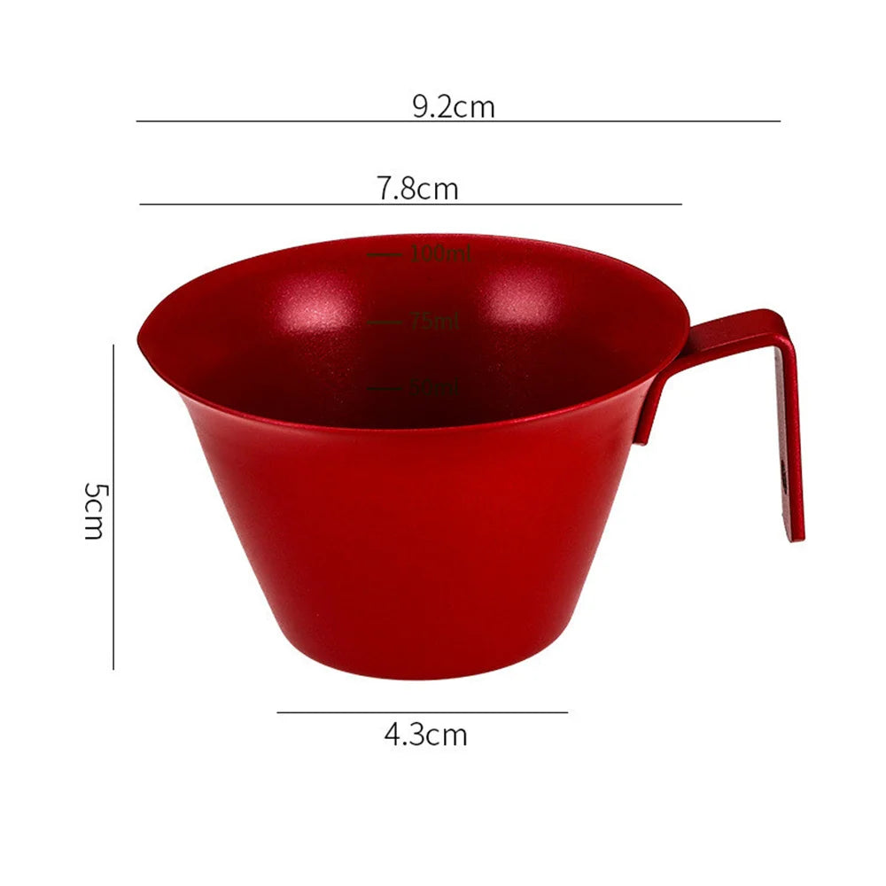 100ml Stainless Steel Espresso Measuring Cup with Scale V-Shaped Spout Coffee Measuring Jug Professional Milk Pitcher