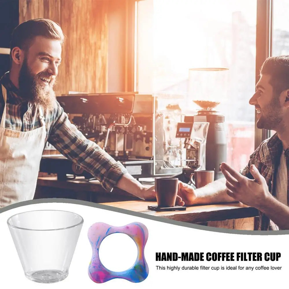 Coffee Filter Holder Resin Rainbow Portable Coffee Maker Pour Over Coffee Maker Coffee Dripper Brewer Glass Coffee Pot Decanter