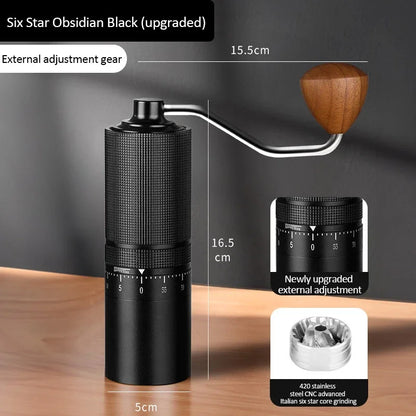 Manual Coffee Grinder High Quality CNC Stainless Steel 5/6/7 Core Grinding Core Home Adjustable Portable Coffee Grinding Tools