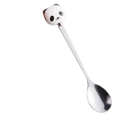 Cute Cartoon Animals Coffee Spoon Fruit Fork Cat Panda Rabbit Stirring  s Milk Scoop Children Soup Dinnerware