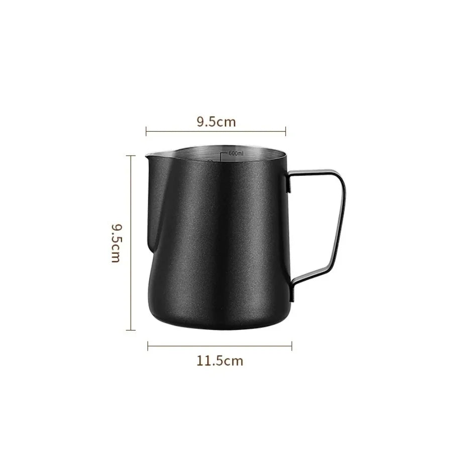 Coffee Milk Frothing Pitcher Jug 304 Stainless Steel With Scale Latte Steam Coffee Paint Process Kitchen Cafe Accessories