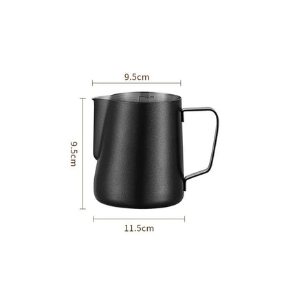 Coffee Milk Frothing Pitcher Jug 304 Stainless Steel With Scale Latte Steam Coffee Paint Process Kitchen Cafe Accessories