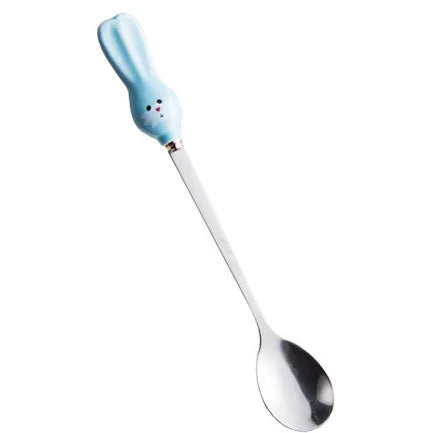 Cute Cartoon Animals Coffee Spoon Fruit Fork Cat Panda Rabbit Stirring  s Milk Scoop Children Soup Dinnerware