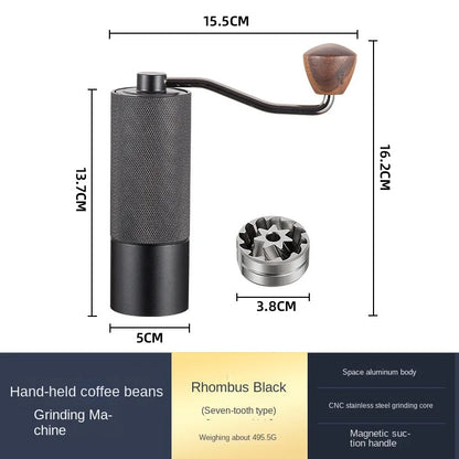 Manual Coffee Grinder with Stainless Steel Grinding Core All Metal Body Hand Brewed Coffee Portable Coffee Accessories