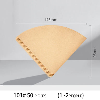 Coffee Filter Paper Handmade Coffee Special Cone-Shape Filter Paper Environmentally Friendly Log Pulp Coffee Brewing Filter Bag