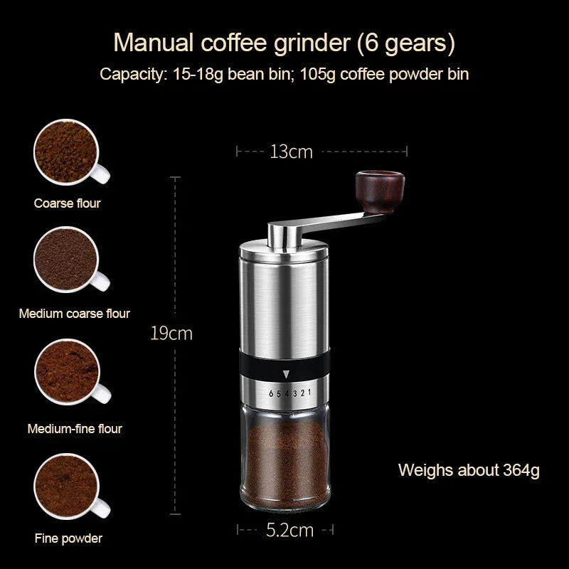 Manual Coffee Grinder Portable Grinder Home Outdoor Travel High Quality Hand Crank Coffee Grinder Adjustable Grind Grinding Tool