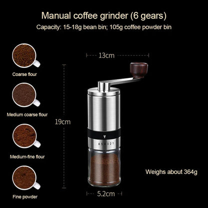 Manual Coffee Grinder Portable Grinder Home Outdoor Travel High Quality Hand Crank Coffee Grinder Adjustable Grind Grinding Tool