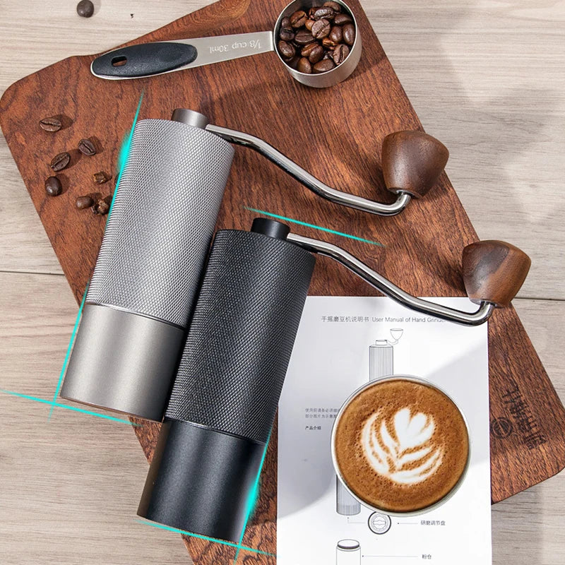 Manual Coffee Grinder with Stainless Steel Grinding Core All Metal Body Hand Brewed Coffee Portable Coffee Accessories