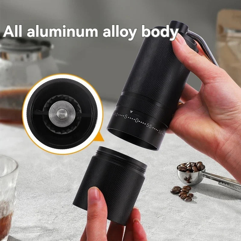 Manual Coffee Grinder 5-axis-Stainless Steel Burr Core Burr Detachable Grinding Disc Hand Coffee Mill For Espresso Coffee Maker