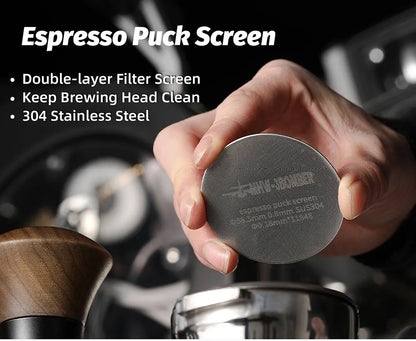 Reusable Coffee Filter Screen 51/53/58mm Heat Resistant Mesh Screen Portafilter Barista Coffee Making Puck Screen for Espresso