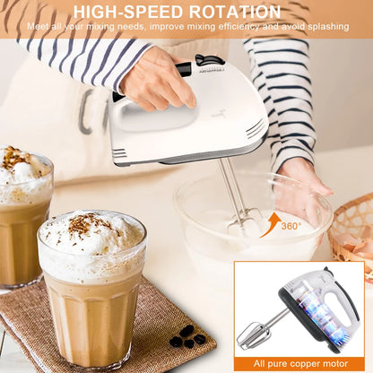 Electric Egg Beater Handheld Cream Blender Portable Household Kitchen Automatic Mixer for Coffee Milk Frother Foamer Machine