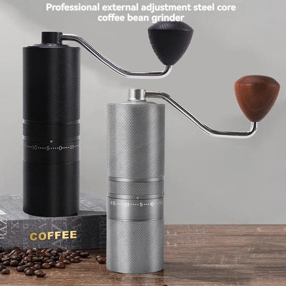 Manual Coffee Grinder 5-axis-Stainless Steel Burr Core Burr Detachable Grinding Disc Hand Coffee Mill For Espresso Coffee Maker