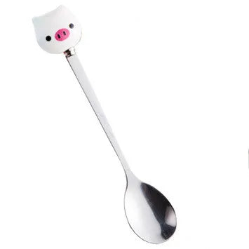 Cute Cartoon Animals Coffee Spoon Fruit Fork Cat Panda Rabbit Stirring  s Milk Scoop Children Soup Dinnerware