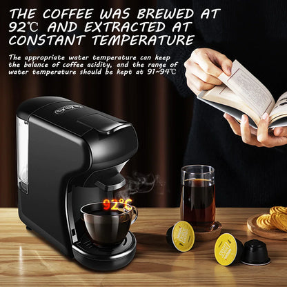 Machine à café Nespresso Dolce Gusto, 19 bars, 3 en 1, plusieurs Capsules, avec réservoir d'eau de 600ML