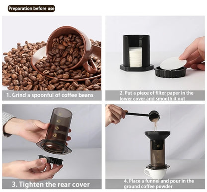 1Pcs Filter Paper Espresso Coffee Maker Machine Portable Cafe French Press CafeCoffee Pot For AeroPress Machine Barista Tool