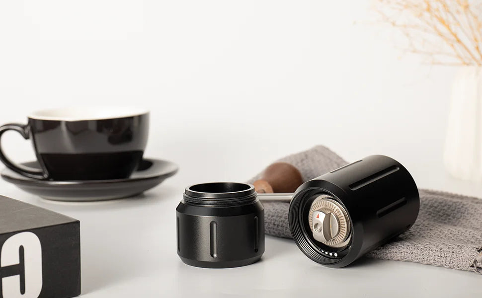 IKAPE Manual Mini Coffee Grinder, Premium Hand Espresso Grinder with Conical Hexagonal Burr, Portable Coffee Grinder, Adjustable