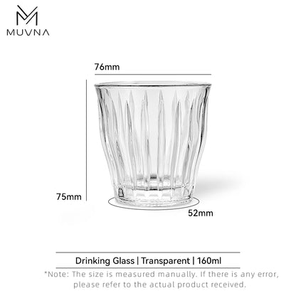 MUVNA Glass Coffee Cup 100ml 160ml 220ml 320ml Espresso Cups Coffee Accessories Anti-Scald Coffee Mugs Glass Transparent Gray