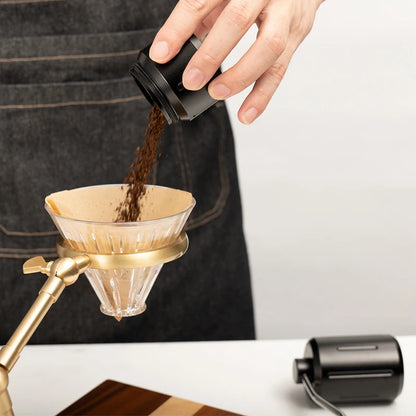 IKAPE Manual Mini Coffee Grinder, Premium Hand Espresso Grinder with Conical Hexagonal Burr, Portable Coffee Grinder, Adjustable