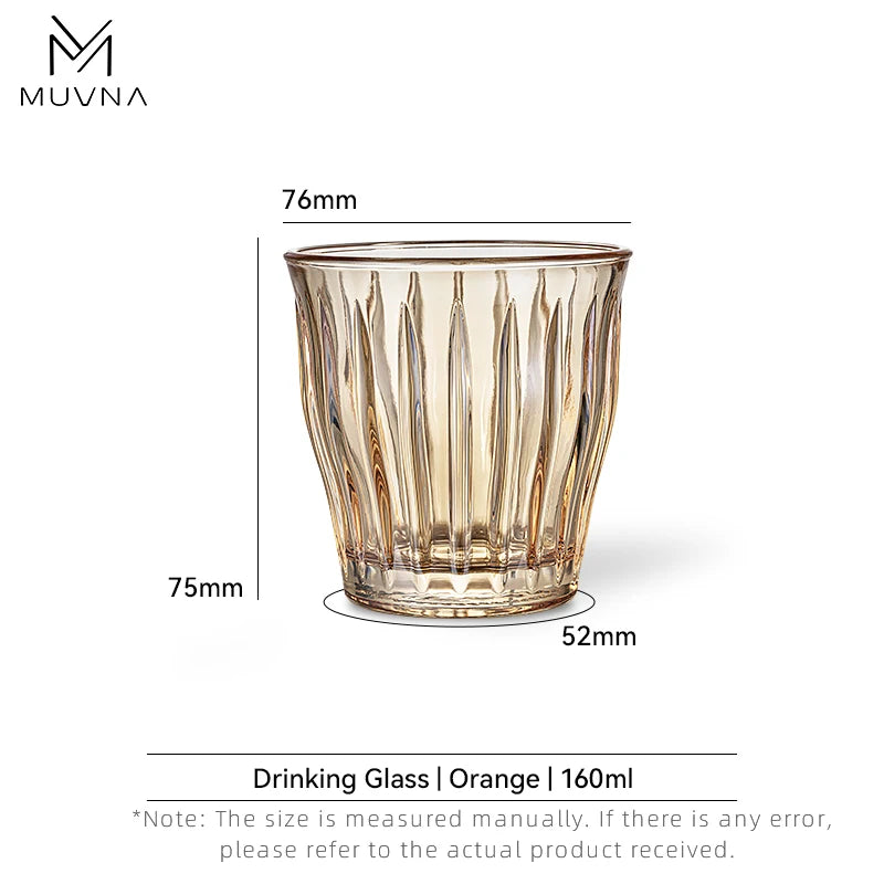 MUVNA Glass Coffee Cup 100ml 160ml 220ml 320ml Espresso Cups Coffee Accessories Anti-Scald Coffee Mugs Glass Transparent Gray