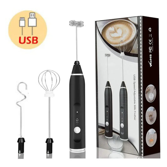 Portable Electric Milk Frothers Handheld Blender Cappuccino Cream Egg Beater Food Blender USB Mini Coffee Maker Whisk Mixer