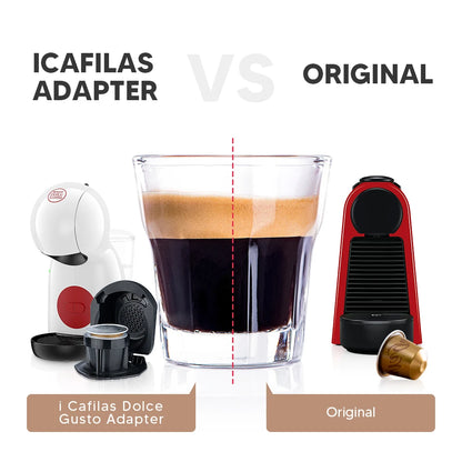 icafilas Reusable Adapter for Dolce Gusto Piccolo xs Maker & for Nescafe Genio S Plus Nespresso Coffee Capsule Convert Holder