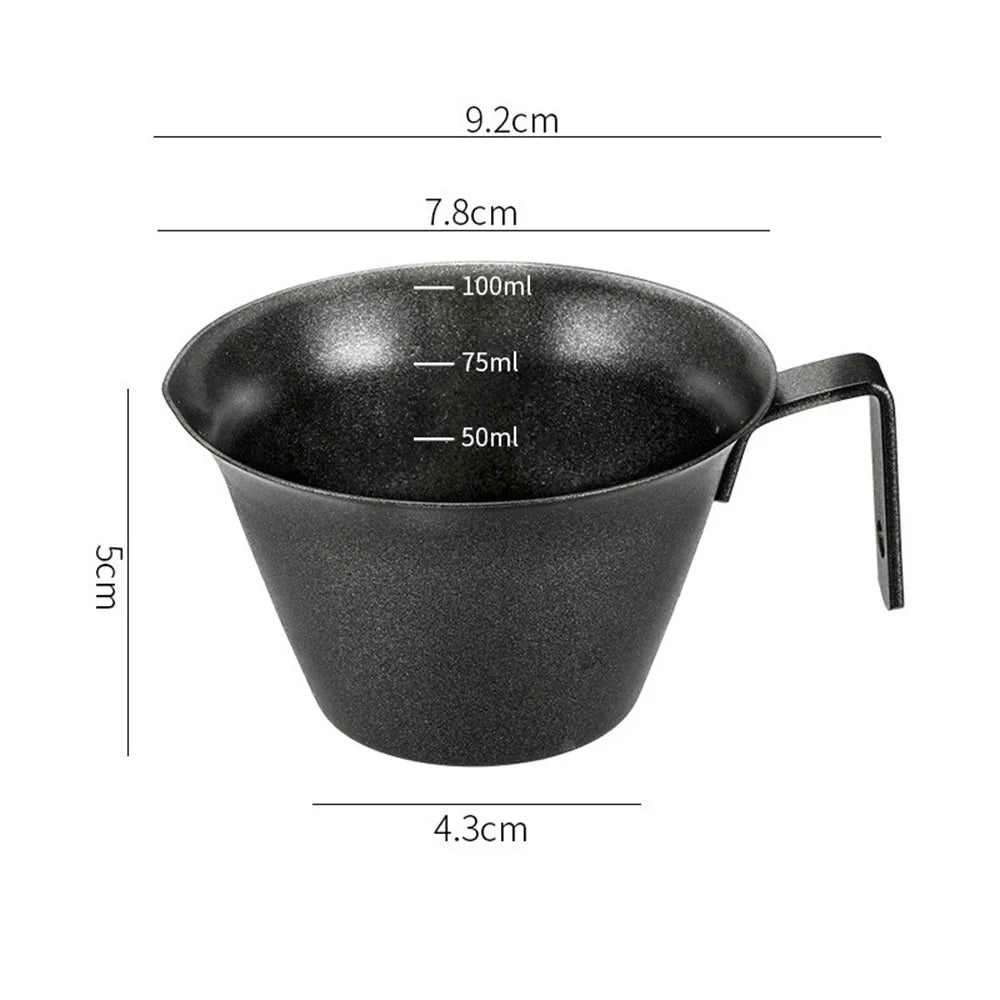 100ml Stainless Steel Espresso Measuring Cup with Scale V-Shaped Spout Coffee Measuring Jug Professional Milk Pitcher