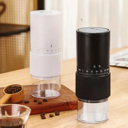 New Portable Electric Coffee Bean Grinder Household 1000mAh 30 Gears Externally Adjustable Coffee Machine Rechargeable Grinders